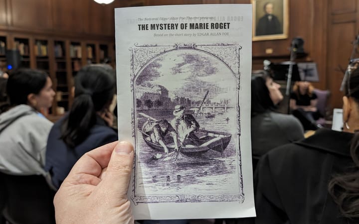 Listen to "The Mystery of Marie Roget" by The National Edgar Allan Poe Theater On the Air